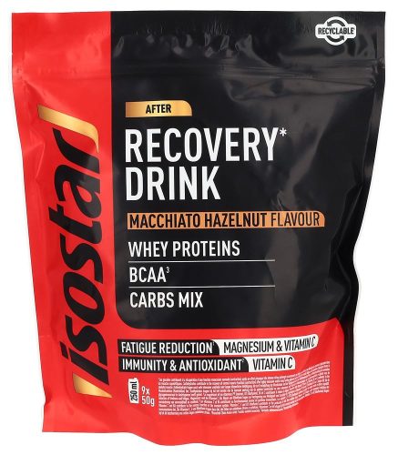 isostar, Isostar Long Energy Power Recovery 450 g Macchiato Hazelnut Getränkepulver Braun, Herren, Größe: 0