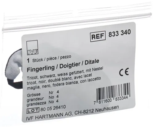 IVF, IVF Däumling Tricot Grösse 4, schwarz (1 Stk)