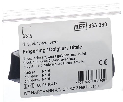 IVF, IVF Däumling Tricot Grösse 6, schwarz (1 Stk)