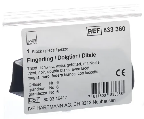 IVF, IVF Däumling Tricot Grösse 6, schwarz (1 Stk)