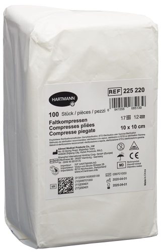 IVF, IVF Faltkompresse T17, 10x10cm, 12-fach (100 Stk)