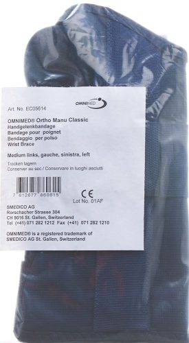 OMNIMED, OMNIMED Ortho Manu Classic Handgelenk Bandage, 16.5-19cm, links (1 Stk)