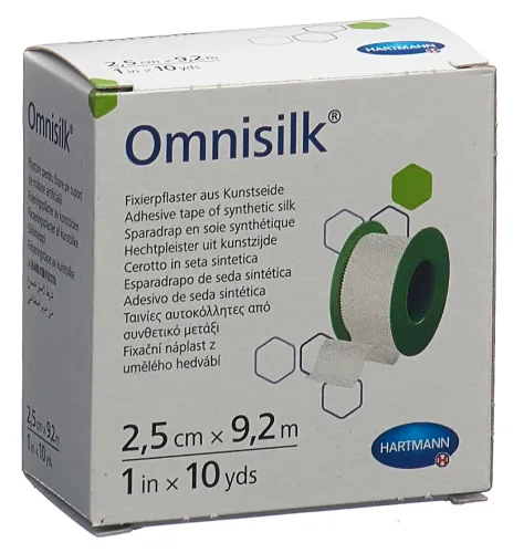 Omnisilk, Omnisilk Fixierpflaster aus Kunstseide, 2.5cmx9.2m (1 Stk)