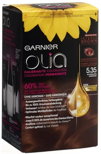 Olia, Garnier Olia dauerhafte Haarfarbe 5.35 Schokolade, 1Stk