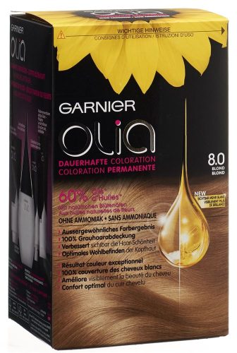 Olia, Garnier Olia dauerhafte Haarfarbe 8.0 Blond, 1Stk