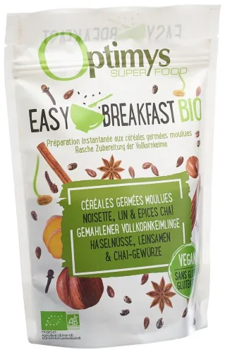 OPTIMYS, OPTIMYS Easy Breakfast Haselnuss Leinsamen Chai Bio (350g)