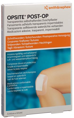 Opsite, Opsite® Post-Op Transparente wasserfeste Heftpflaster 9,5 x 8,5 cm