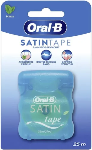 Oral-B, Oral-B Satin Tape, Zahnseide mit Minzgeschmack (25m)