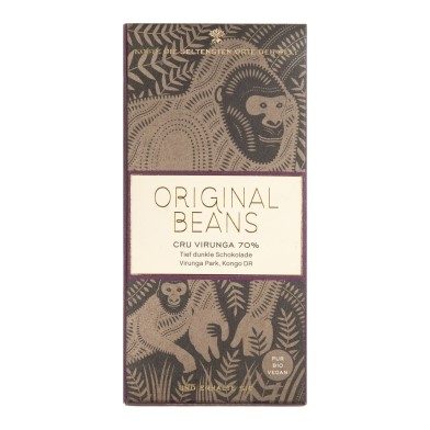 ORIGINAL BEANS, ORIGINAL BEANS Cru Virunga Schokolade dunkel Bio (70g)