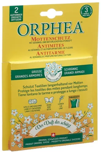 ORPHEA, Orphea Mottenschutz Aufhänger Blüten | 2 Stück