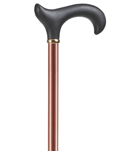 OSSENBERG, OSSENBERG Metallstock metallic bronze, 75-96cm, bis 100kg, Derbygriff schwarz (1 Stk)