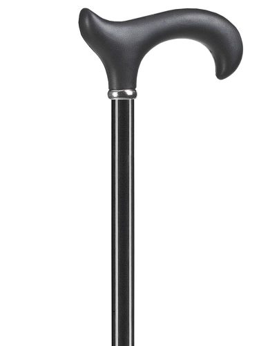 OSSENBERG, OSSENBERG Metallstock schwarz, 75-96cm, bis 100kg, Derbygriff schwarz (1 Stk)