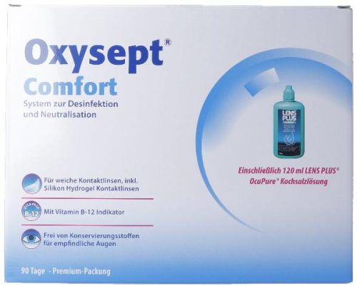 Oxysept Comfort, Oxysept Comfort B12 3x300ml + 90 Tabletten + 120ml Lens Plus | Pflegemittel