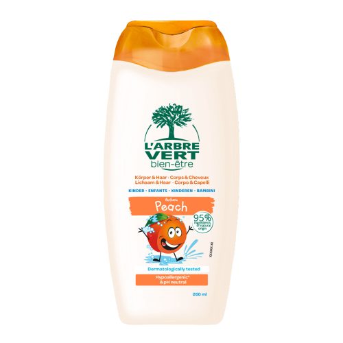 L'Arbre vert, L'ARBRE VERT Ökologisches Kinder-Duschgel Pfirsich (260ml)