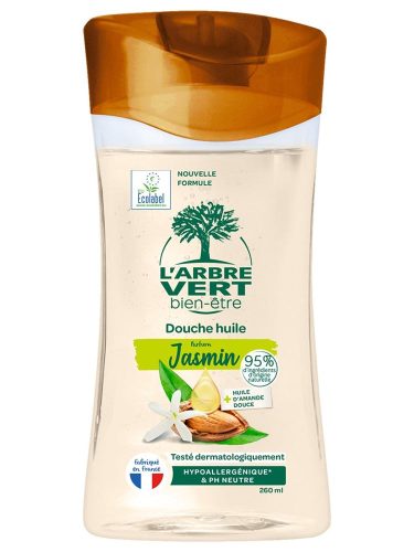 L'Arbre vert, L'ARBRE VERT Ökologisches Dusch-Öl Jasmin und Süssmandelöl (260ml)