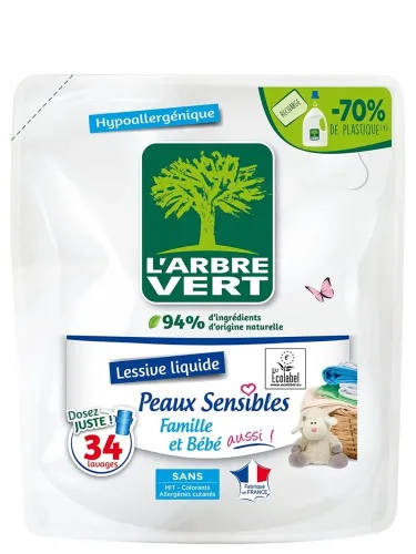 L'ARBRE VERT, L'ARBRE VERT Flüssigwaschmittel Refill empfindlich (1.53lt)
