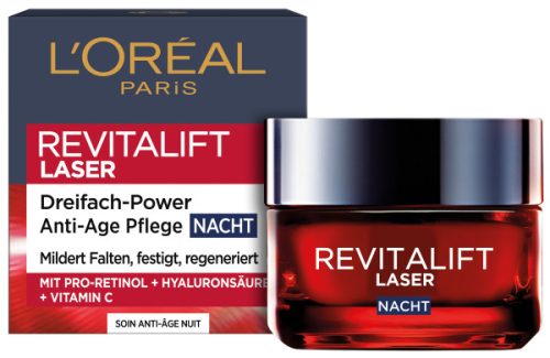 L'Oréal Paris, L?Oréal Paris Revitalift Laser Dreifach-Power Anti-Age Nachtcreme 50 ml Damen