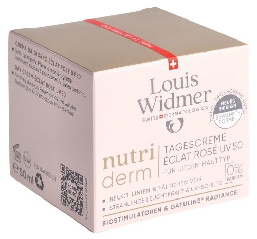 Louis Widmer, Louis Widmer - nutriderm Tagescreme Éclat Rosé UV 50 ohne Parfum, 50 ml