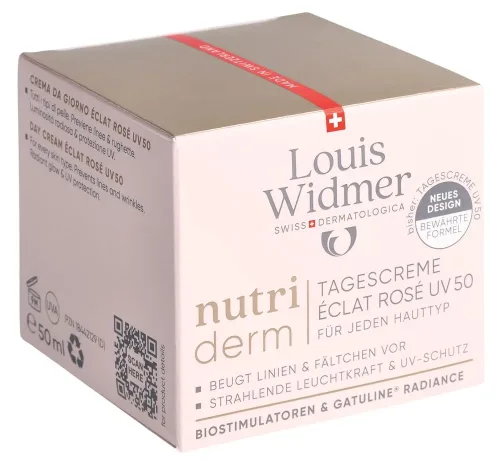 Louis Widmer, Louis Widmer - nutriderm Tagescreme Éclat Rosé UV 50, 50 ml