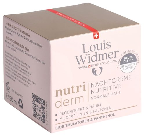 Louis Widmer, Louis Widmer nutriderm Nachtcreme Nutritive, parfümiert (50ml)