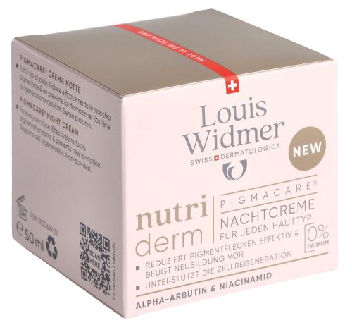Louis Widmer, Louis Widmer - nutriderm pigmacare® Nachtcreme ohne Parfum, 50 ml