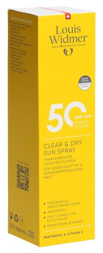 Louis Widmer, Louis Widmer - Clear & Dry Sun Spray 50, 200 ml