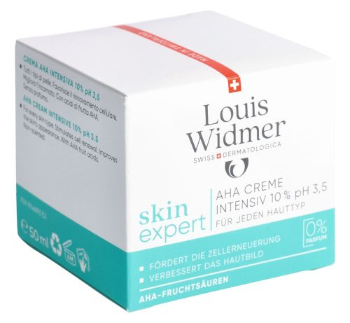 Louis Widmer, Louis Widmer - skinexpert AHA Creme Intensiv 10 % pH 3,5, 50 ml