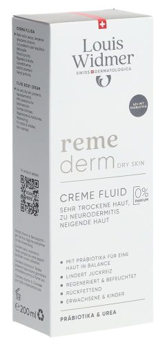 Louis Widmer, Louis Widmer - remederm Creme Fluid mit Probiotika ohne Parfum, 200 ml