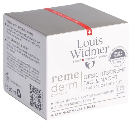 Louis Widmer, Louis Widmer Remederm Dry Skin Gesichtscreme unparfümiert (50ml)