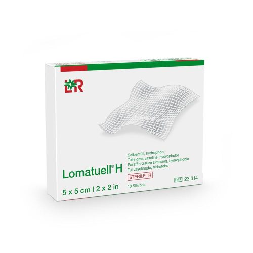 Lomatuell, Lomatuell H Salbentüll, 5x5cm, steril (10 Stk)