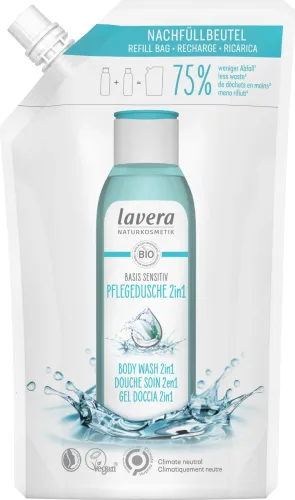 Lavera, Lavera basis sensitiv Pflegedusche 2in1 Nachfüllbeutel (500ml)