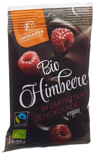 LANDGARTEN, LANDGARTEN Bio Himbeere in Zartbitter-Schokolade (50g)