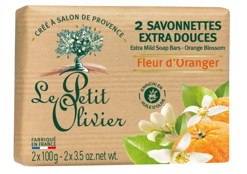 Le Petit Olivier, Le Petit Olivier 2 Stück extra milde Seife - Orangenblüte