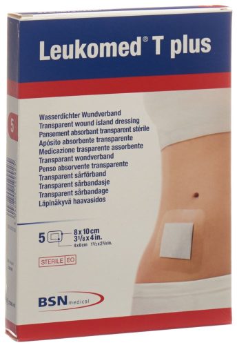 Leukoplast, Leukomed T plus transparenter Wundverband 8x10cm (5 Stk)