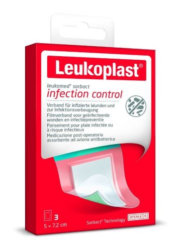 Leukoplast, Leukoplast Leukomed Sorbact 7.2x5cm steril (3 Stk)