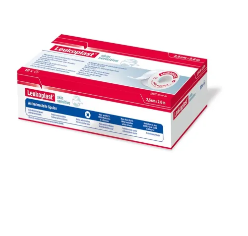 Leukoplast, Leukoplast skin sensitive Silikon 2.5cmx2.6m (12 Stk)