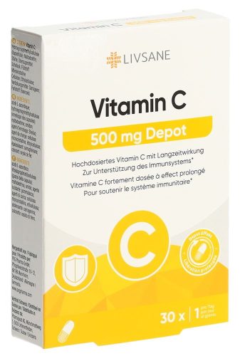 LIVSANE, LIVSANE Vitamin C Depot Kapsel 500 mg CH Version (30 Stück)