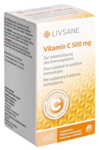 Livsane, Livsane Kautabletten Vitamin C, 500mg (60 Stk)