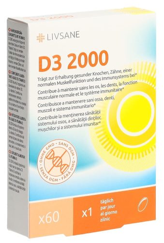 LIVSANE, LIVSANE Vitamin D3 2000 Softgelkapseln (60 Stück)