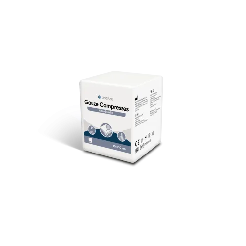 Livsane, Livsane unsterile Mullkompresse, 10x10cm (100 Stk)