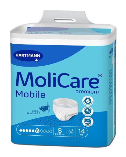 MoliCare, MoliCare Premium Inkontinenz-Pants, Taille 60-90cm, Stärke 6 (14 Stk)