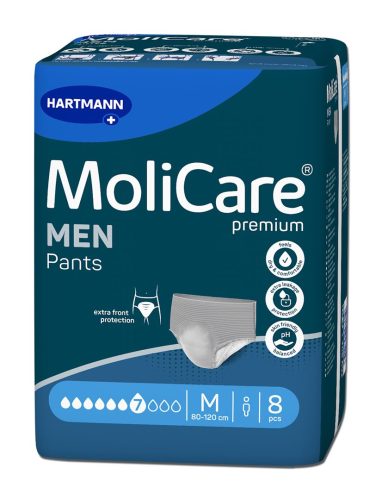 Molicare, MoliCare Premium Men Inkontinenz-Pants, Taille 80-120cm, Stärke 7 (8 Stk)