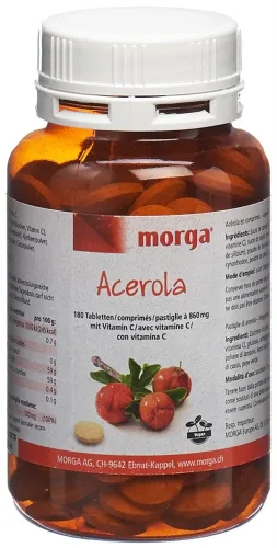 morga, morga Acerola mit Vitamin C Tabletten (180 Stk)