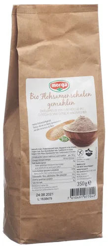 morga, Morga Flohsamenschalen gemahlen glutenfrei Bio (350g)