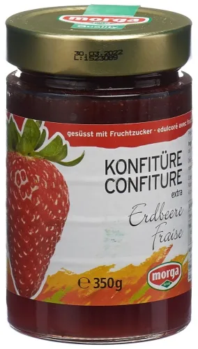 morga, morga Erdbeer-Konfi mit Fruchtzucker (350g)