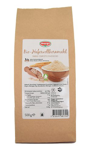 morga, morga Hafervollkornmehl Bio Knospe glutenfrei (500g)