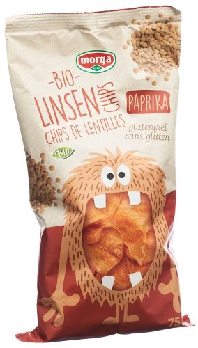 morga, Morga Bio Linsen Chips Paprika glutenfrei (75g)