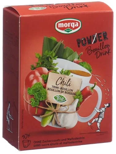 morga, morga PowerPowder BouillonDrink Chili Bio (10x4g)