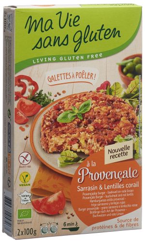 ma vie sans gluten, Ma vie sans gluten Bratlinge nach Art der Provence - Buchweizen & rote Linsen (2x100g)