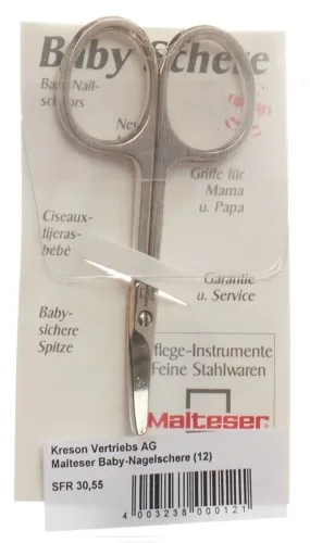 Malteser, Malteser Baby-Nagelschere schräg, 7.5cm, No.12 (1 Stk)